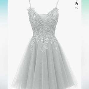 JAEDEN Homecoming Dresses‎ Tulle Lace Prom Dress Lace Appliques